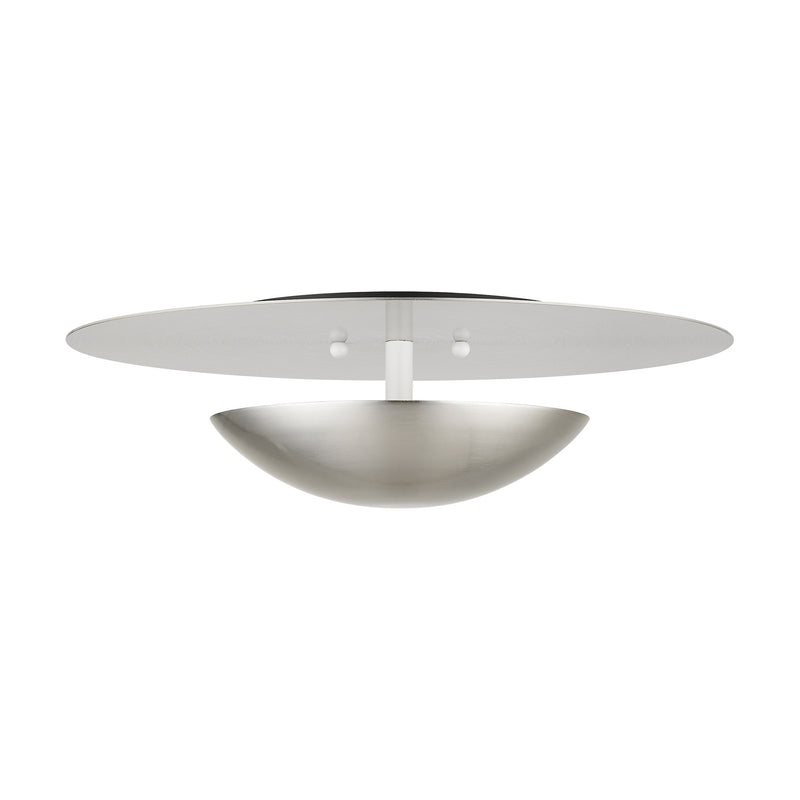 Ventura 2-Light Large Semi-Flush Mount / Wall Sconce in Brushed Nickel
