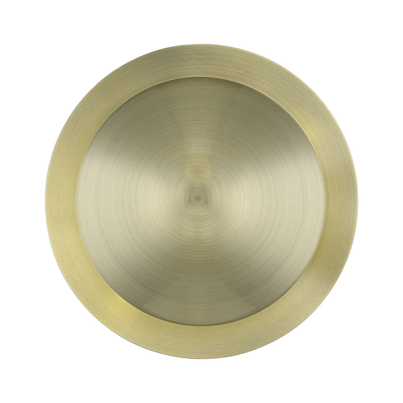 Ventura 2-Light Medium ADA Semi-Flush Mount / Wall Sconce in Antique Brass