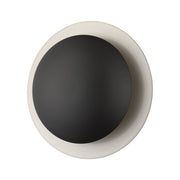 Ventura 2-Light Medium ADA Semi-Flush Mount / Wall Sconce in Black with Brushed Nickel Reflector Backplate