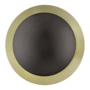 Ventura 2-Light Medium ADA Semi-Flush Mount / Wall Sconce in English Bronze with Antique Brass Reflector Backplate
