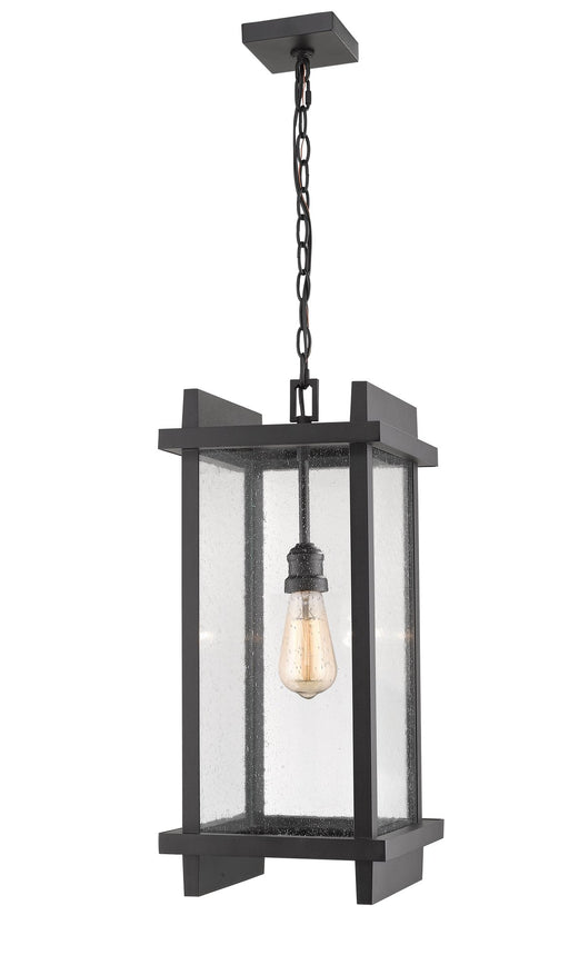Fallow 1 Light 10" Outdoor Chain Mount Ceiling Fixture in Black
