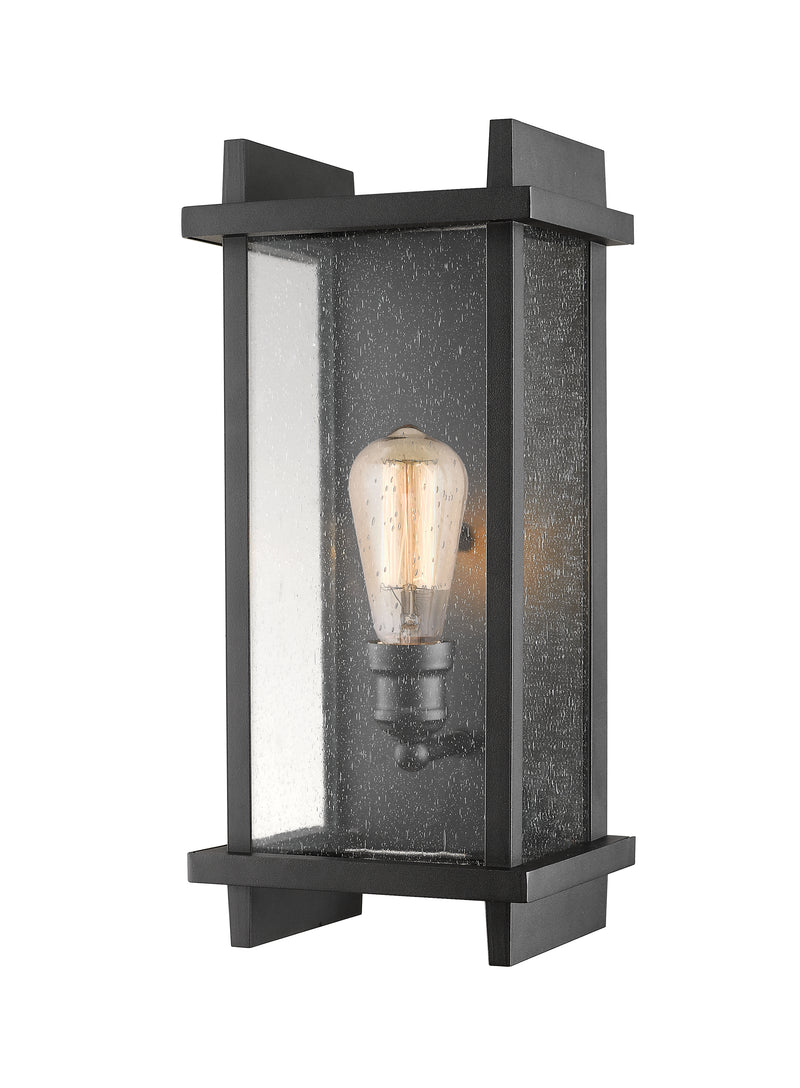 Fallow 1 Light 8" Outdoor Wall Light in Black