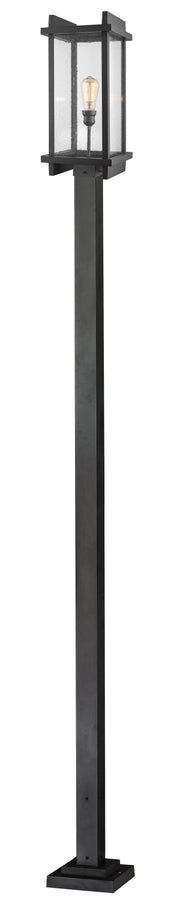 Fallow 1 Light 10" Outdoor Post Mount Fixture in Black, 96" Square Post