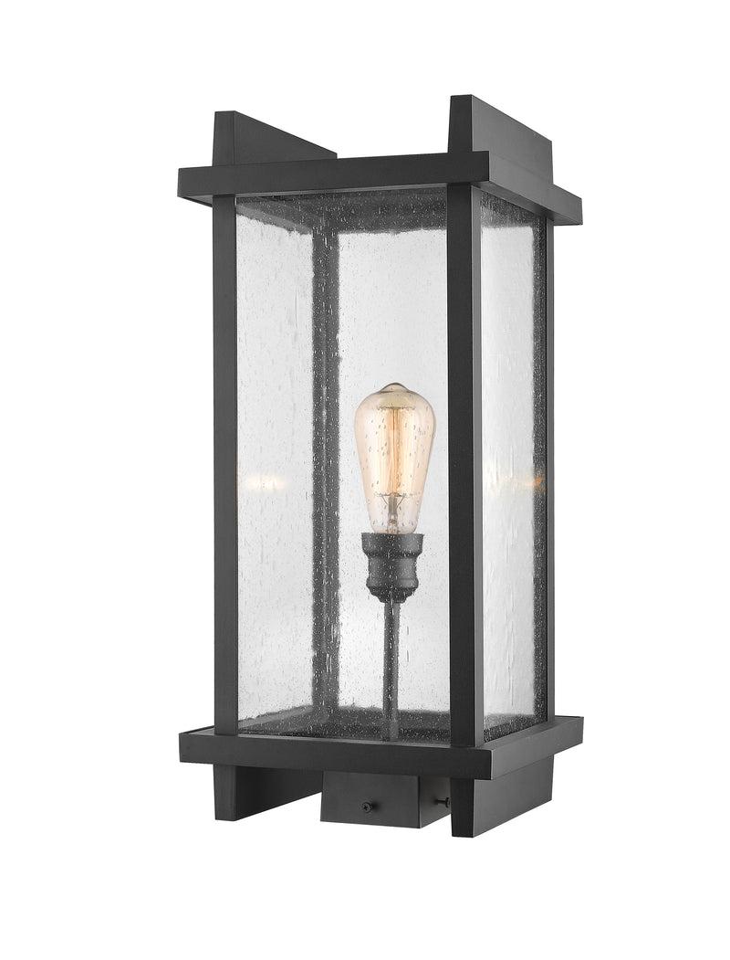 Fallow 1 Light 10" Outdoor Post Mount Fixture in Black, Post Top Only