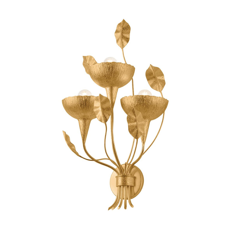 Innsbruck 3-Light Wall Sconce in Vintage Gold Leaf