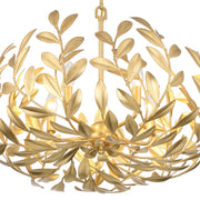 Broche 5 Light 23" Chandelier in Antique Gold