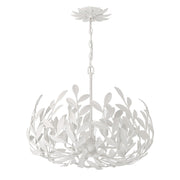 Broche 5 Light 23" Chandelier in Matte White