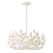 Broche 5 Light 23" Chandelier in Matte White
