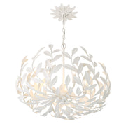 Broche 5 Light 23" Chandelier in Matte White