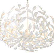 Broche 5 Light 23" Chandelier in Matte White