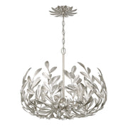 Broche 5 Light 23" Chandelier in Antique Silver