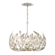 Broche 5 Light 23" Chandelier in Antique Silver