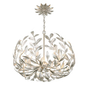 Broche 5 Light 23" Chandelier in Antique Silver