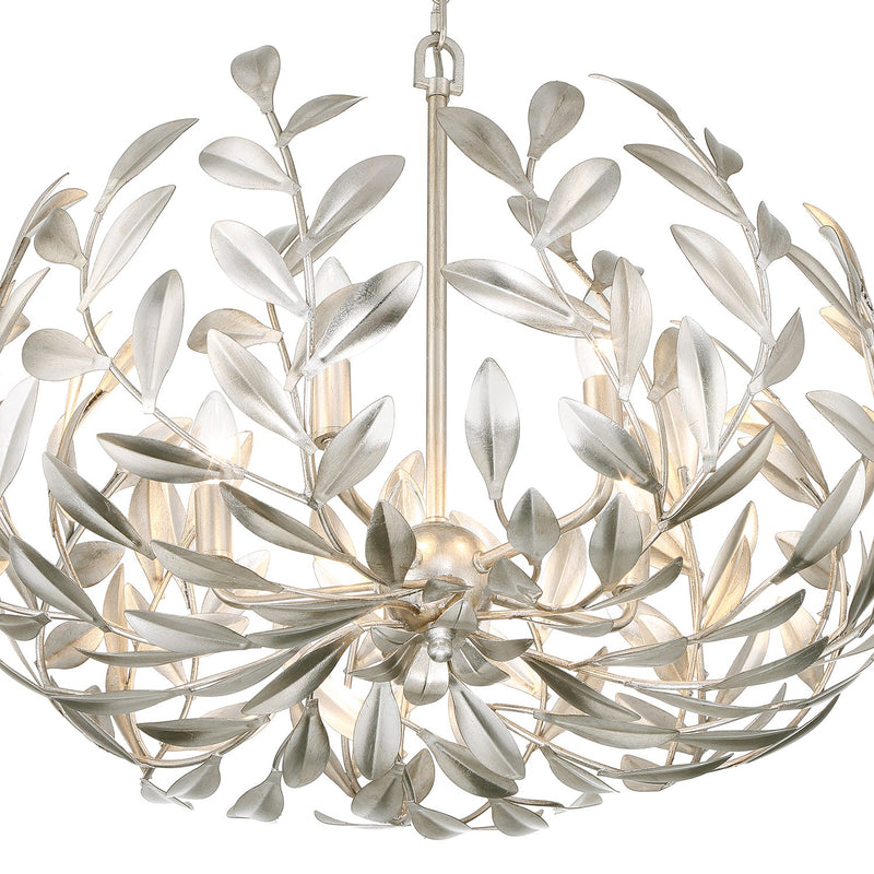 Broche 5 Light 23" Chandelier in Antique Silver