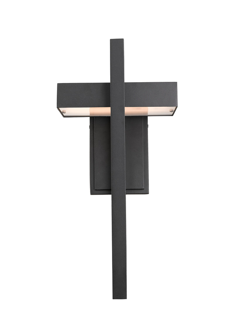 Luttrel 1 Light 8.625" Outdoor Wall Light, Black in Black