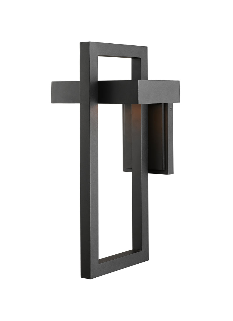 Luttrel 1 Light 8.625" Outdoor Wall Light, Black in Black