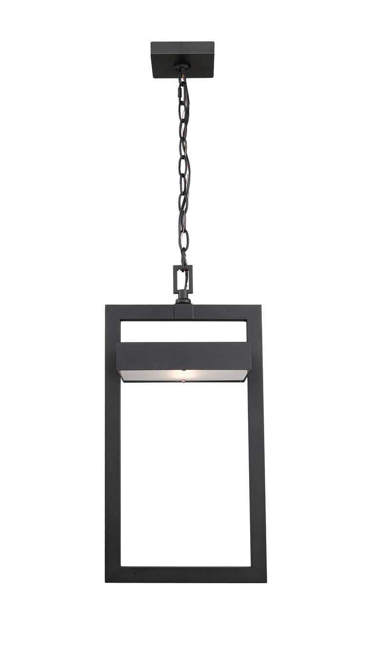 Luttrel 1 Light 10.5" Outdoor Chain Mount Ceiling Fixture in Black