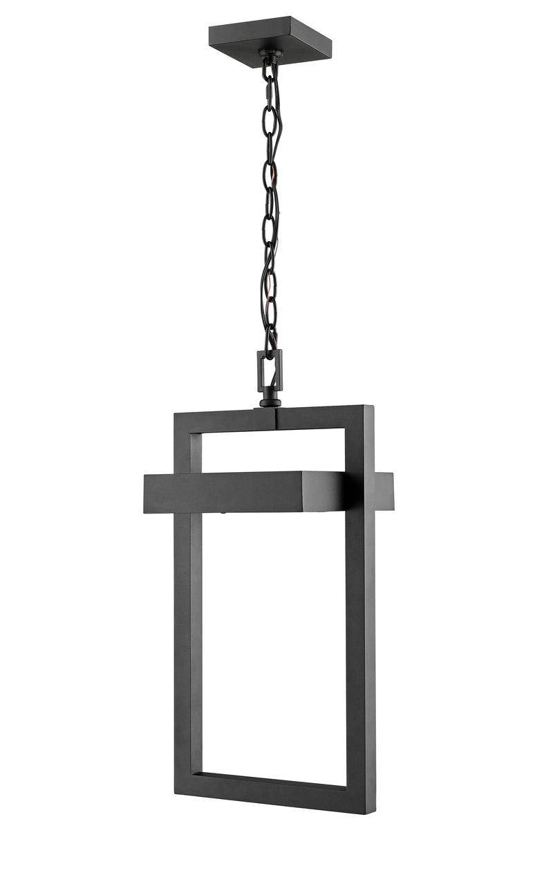Luttrel 1 Light 10.5" Outdoor Chain Mount Ceiling Fixture in Black