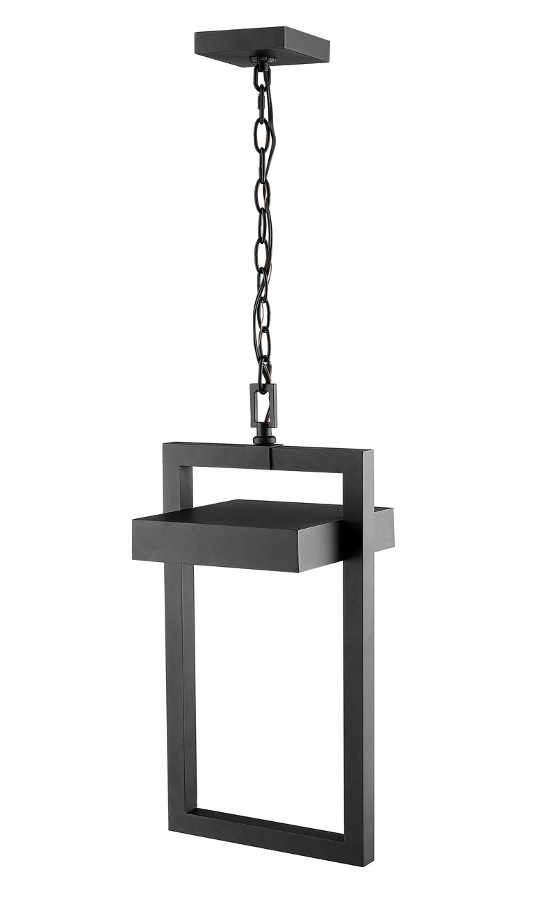 Luttrel 1 Light 10.5" Outdoor Chain Mount Ceiling Fixture in Black