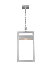 Luttrel 1 Light 10.5" Outdoor Chain Mount Ceiling Fixture in Silver