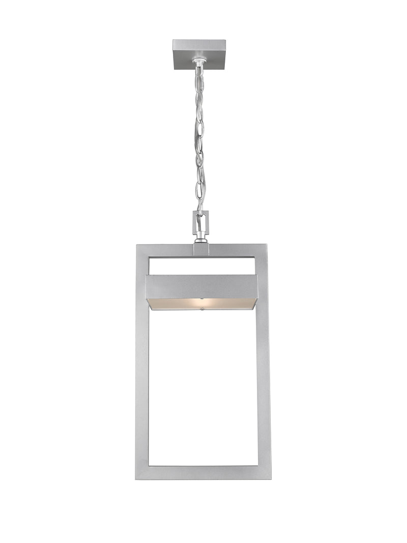Luttrel 1 Light 10.5" Outdoor Chain Mount Ceiling Fixture in Silver