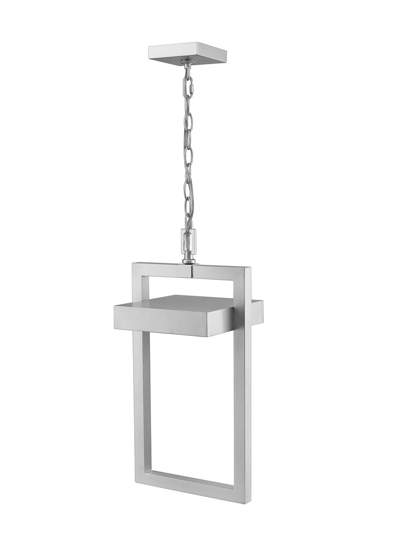 Luttrel 1 Light 10.5" Outdoor Chain Mount Ceiling Fixture in Silver
