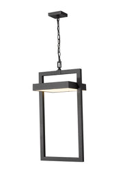 Luttrel 1 Light 11.75" Outdoor Chain Mount Ceiling Fixture in Black