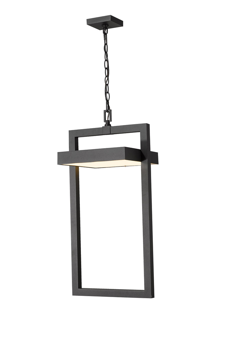 Luttrel 1 Light 11.75" Outdoor Chain Mount Ceiling Fixture in Black