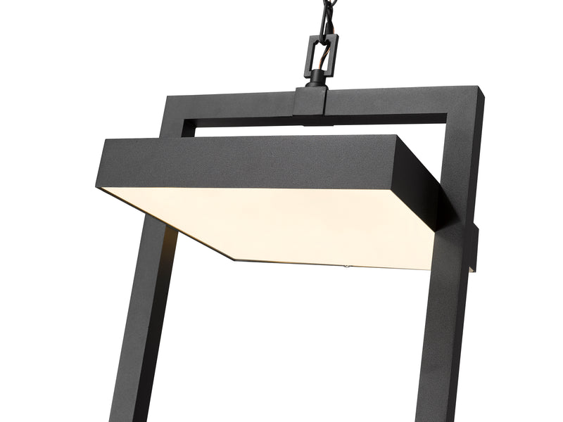 Luttrel 1 Light 11.75" Outdoor Chain Mount Ceiling Fixture in Black