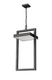 Luttrel 1 Light 11.75" Outdoor Chain Mount Ceiling Fixture in Black