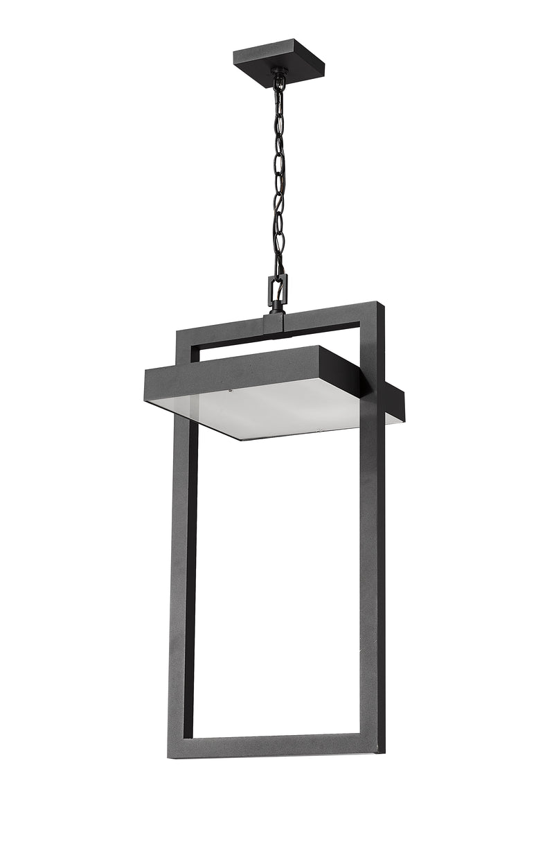 Luttrel 1 Light 11.75" Outdoor Chain Mount Ceiling Fixture in Black