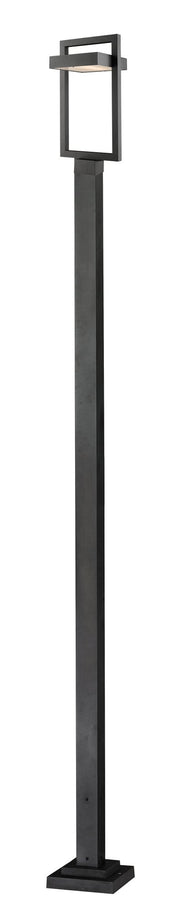 Luttrel 1 Light 10.5" Outdoor Post Mount Fixture in Black, 96" Square Post