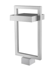 Luttrel 1 Light 10.5" Outdoor Post Mount Fixture in Silver, Post Top Only, Square Fitter