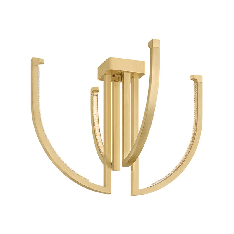 Frankfurt 4-Light Chandelier in Vintage Brass