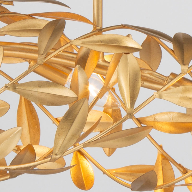 Broche 6 Light 50.5" Linear Chandelier in Antique Gold