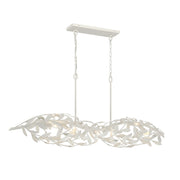Broche 6 Light 50.5" Linear Chandelier in Matte White