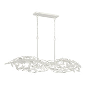 Broche 6 Light 50.5" Linear Chandelier in Matte White