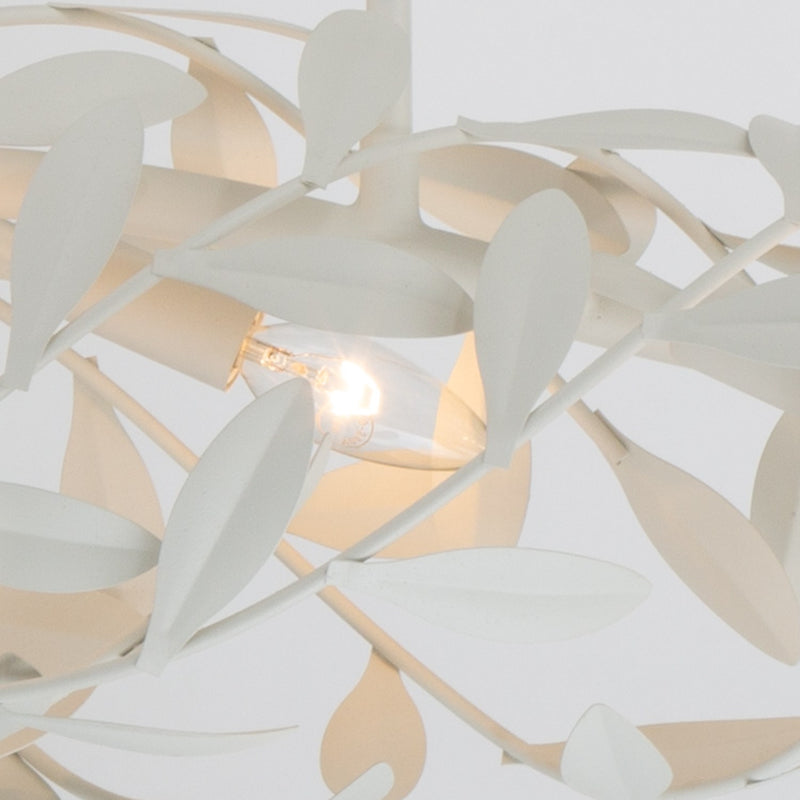 Broche 6 Light 50.5" Linear Chandelier in Matte White