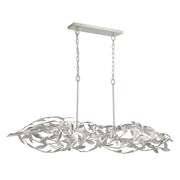 Broche 6 Light 50.5" Linear Chandelier in Antique Silver