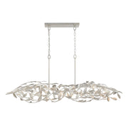Broche 6 Light 50.5" Linear Chandelier in Antique Silver