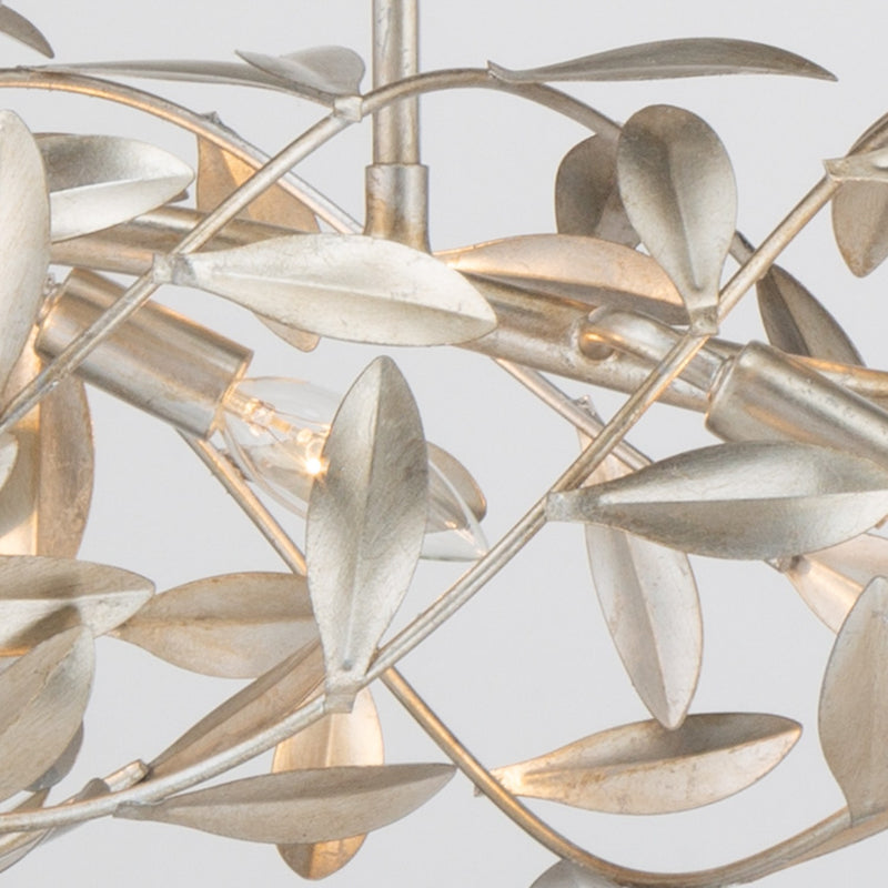 Broche 6 Light 50.5" Linear Chandelier in Antique Silver