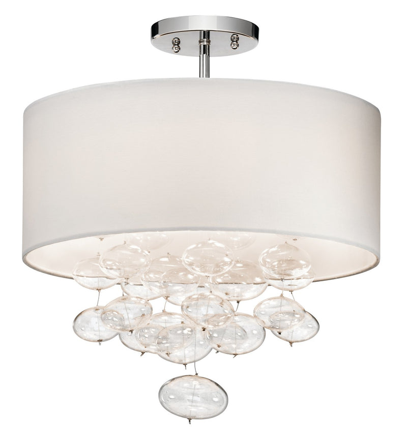 Piatt 3-Light Semi-Flush Mount in Chrome