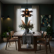 Botanic Panic 13-Light 36" Pendant in Dark Bronze / French Gold
