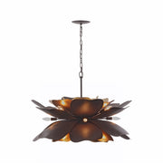 Botanic Panic 13-Light 28" Pendant in Dark Bronze / French Gold