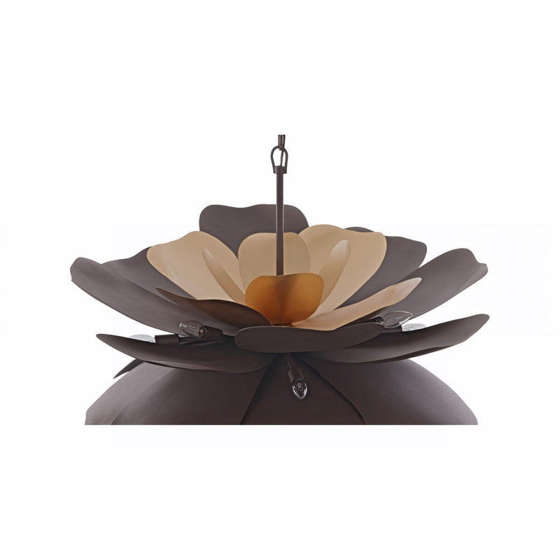Botanic Panic 13-Light 28" Pendant in Dark Bronze / French Gold