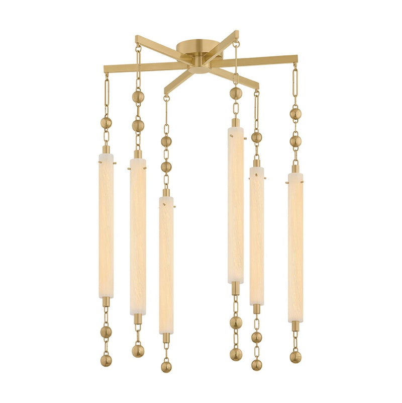 Parigi 6-Light Chandelier in Vintage Brass