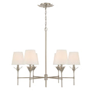 Broche 6 Light 32" Chandelier in Antique Silver
