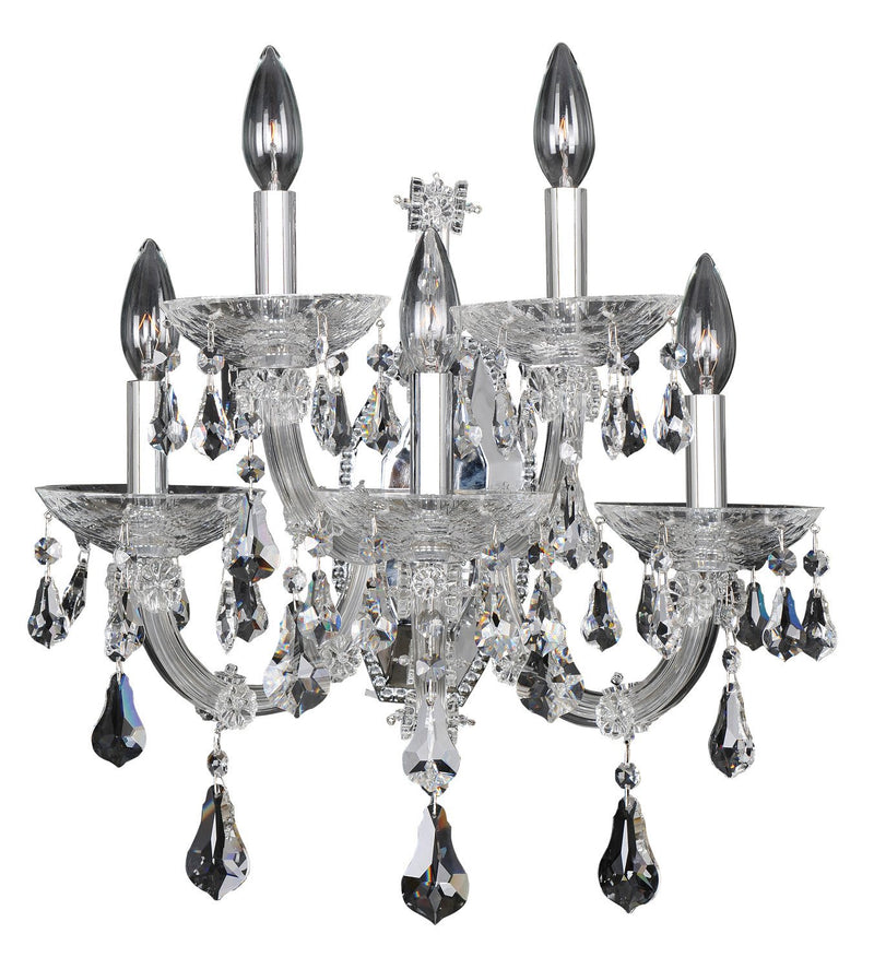 Brahms 5-Light Wall Sconce in Polished Chrome