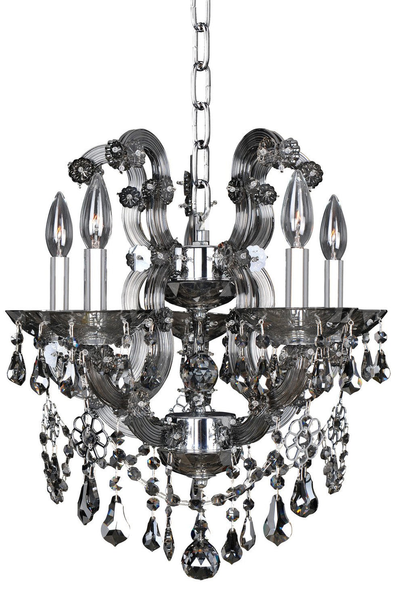 Brahms 5-Light Chandelier in Polished Chrome