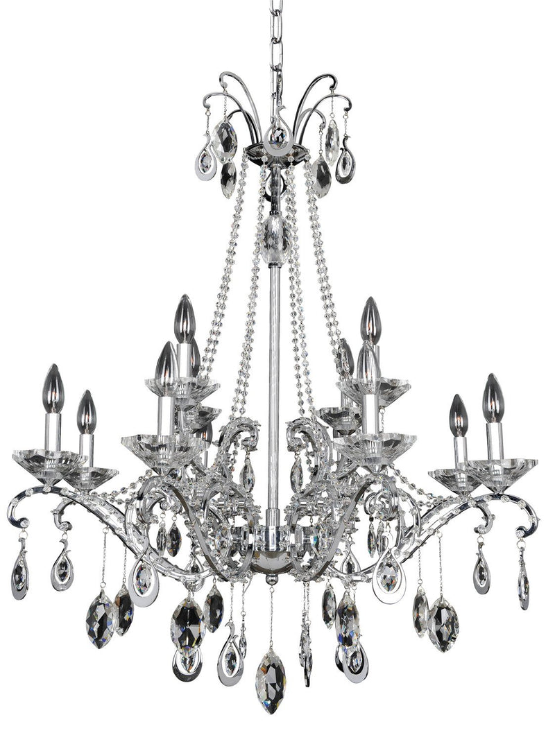 Torreli 12-Light Chandelier in Polished Chrome